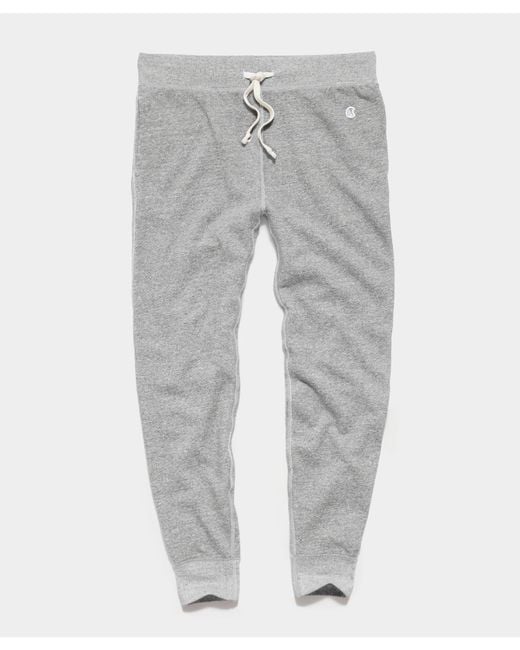 Todd Snyder Gray Midweight Slim Jogger Sweatpant for men