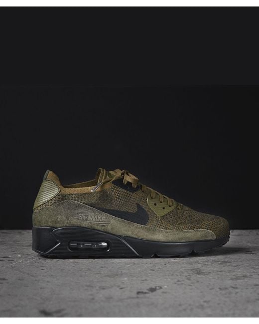 Nike Air Max 90 Ultra 2.0 Flyknit In Olive in Green for Men | Lyst UK