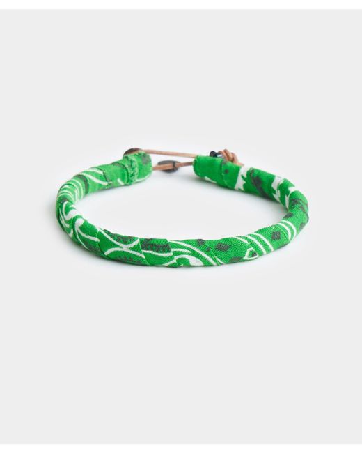 Mikia Green Bandana Cotton Bracelet for men