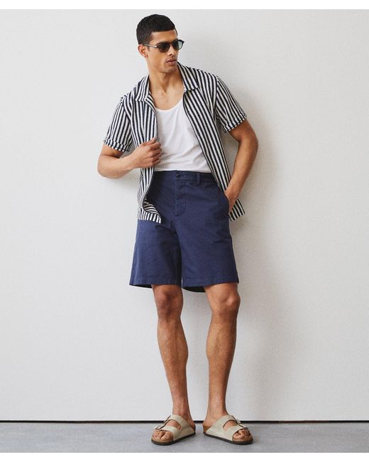 Todd Snyder Blue 9" Relaxed Chino Short for men