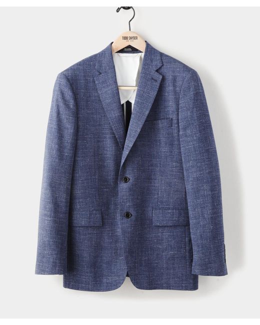 Todd Snyder Blue Italian Tropical Wool Suit Jacket for men