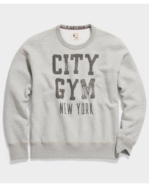Todd Snyder Gray City Gym Sweatshirt for men