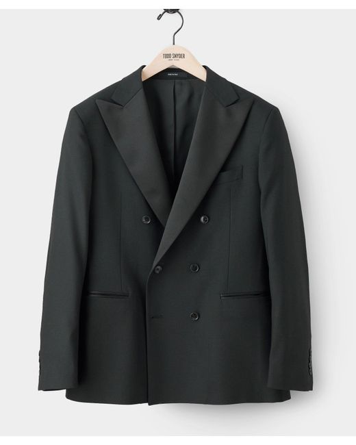 Todd Snyder Black Italian Double-breasted Tuxedo Jacket for men
