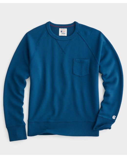 Todd Snyder Blue Midweight Pocket Sweatshirt for men