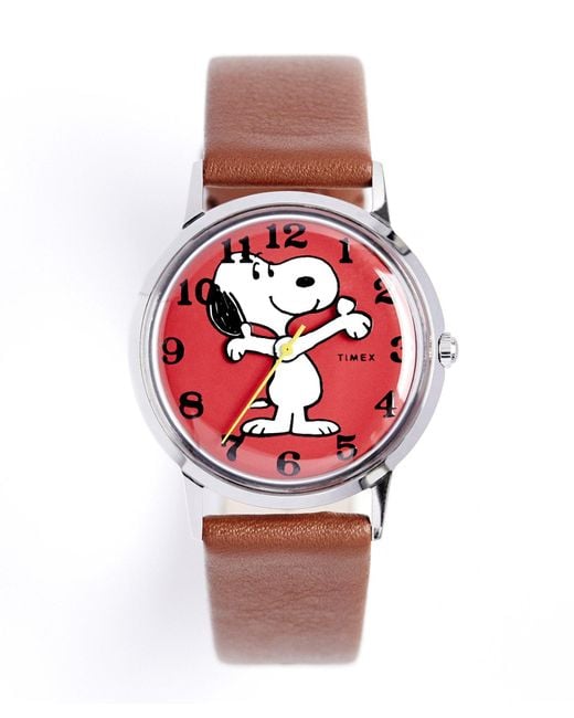 Timex Red Timex X Peanuts Snoopy Watch 34mm for men