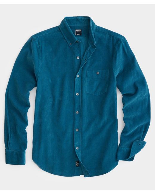 Todd Snyder Blue Fine Corduroy Button-down Shirt for men