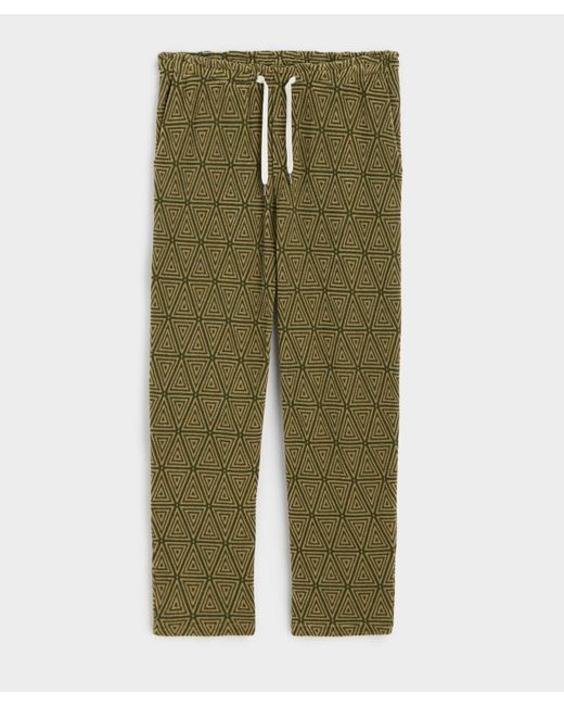 Todd Snyder Green Jacquard Terry Beach Pant for men