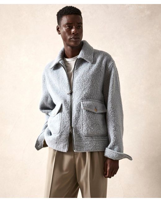 Todd Snyder Italian Casentino Driving Jacket in Gray for Men | Lyst