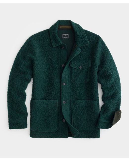 Todd Snyder Green Boucle Chore Jacket for men