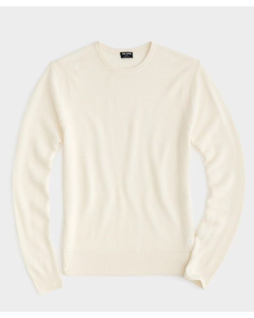 Todd Snyder Natural Merino Waffle Crew for men