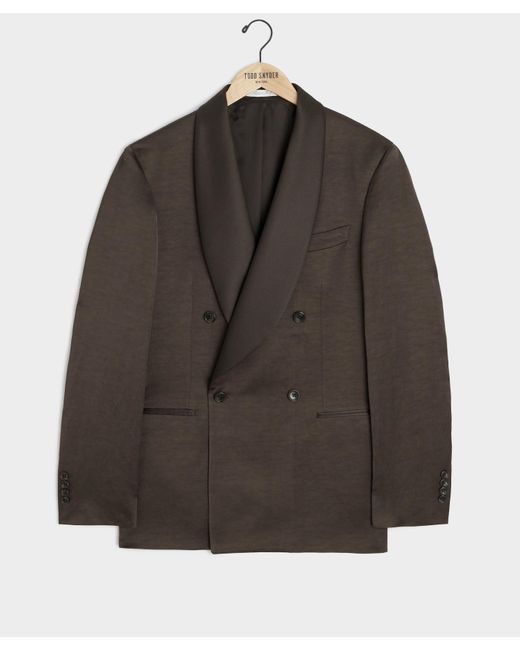 Todd Snyder Brown Italian Double-breasted Shawl Tuxedo Jacket for men