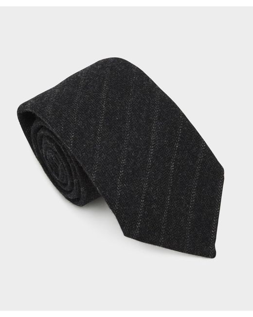 Todd Snyder Black Italian Wool Flannel Tie for men