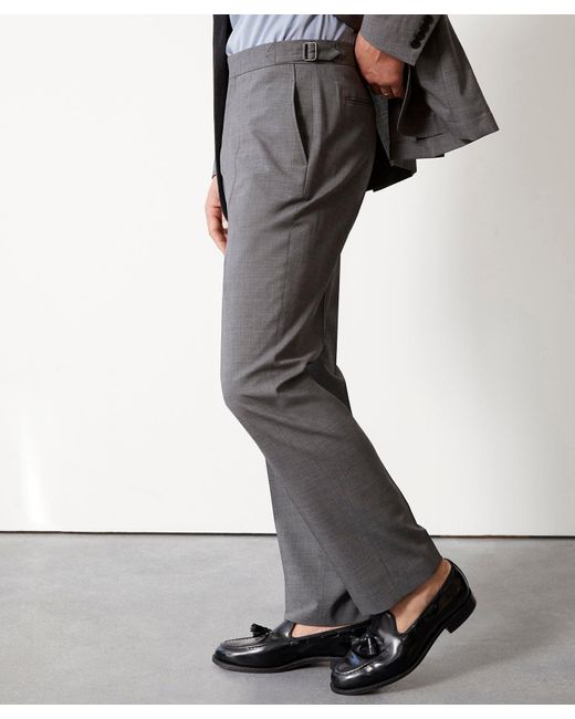 Todd Snyder Black Italian Tropical Wool Side Tab Trouser for men