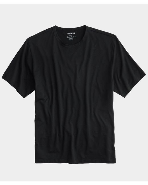 Todd Snyder Black Oversized Luxe Jersey Tee for men