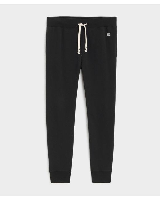 Todd Snyder Black Champion Midweight Slim Jogger Sweatpant for men