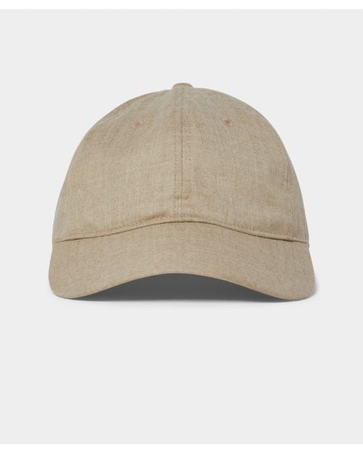 Todd Snyder Natural Flannel Dad Cap for men