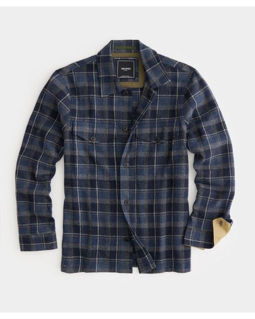 Todd Snyder Blue Italian Wool Lowland Shirt Jacket for men