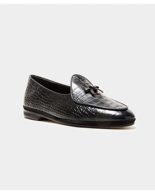 Rubinacci Black Todd Snyder X Croc Marphy Loafer for men