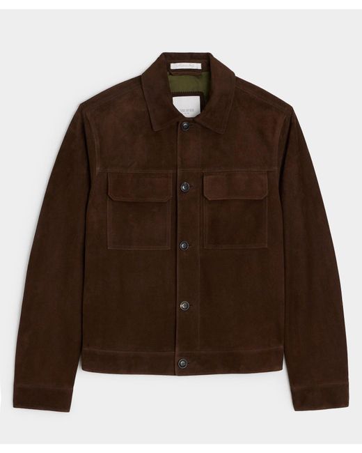 Todd Snyder Italian Suede Worker Jacket in Brown for Men | Lyst