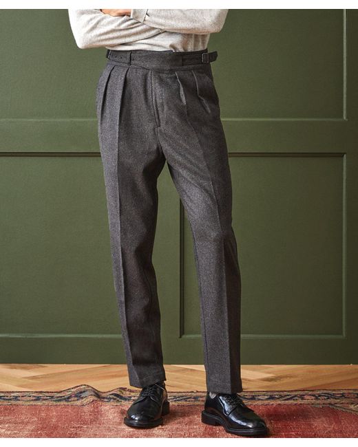Todd Snyder Gray Italian Flannel Gurkha Trouser for men