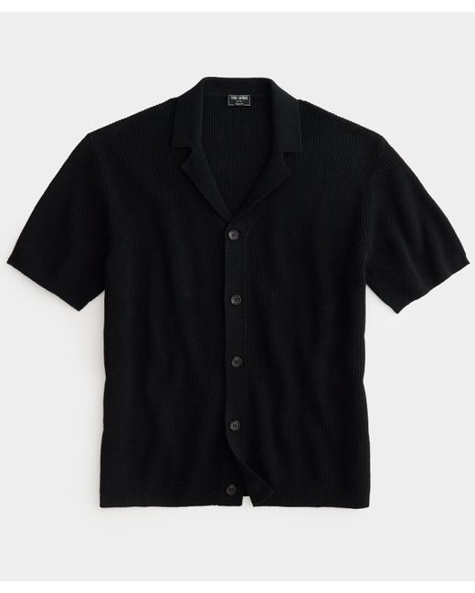 Todd Snyder Black Recycled Cotton Cabana Polo for men