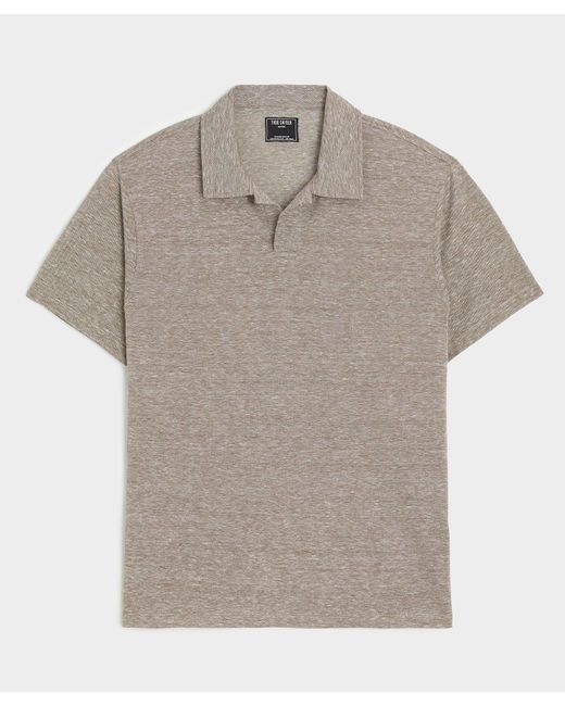 Todd Snyder Gray Cotton-linen Pique Montauk Polo for men