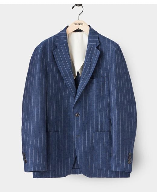Todd Snyder Italian Linen Madison Suit Jacket in Blue for Men | Lyst