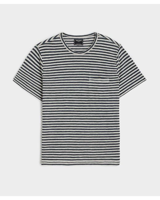 Todd Snyder Multicolor Striped Linen Jersey T-shirt for men