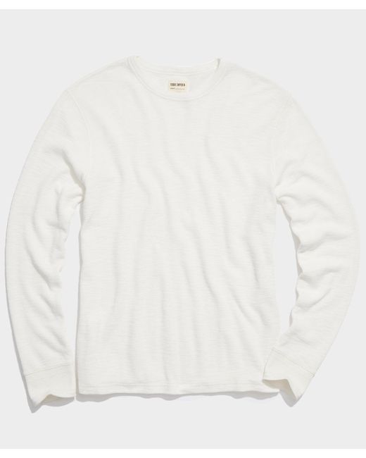 Todd Snyder White Lightweight Mini Waffle Crew for men