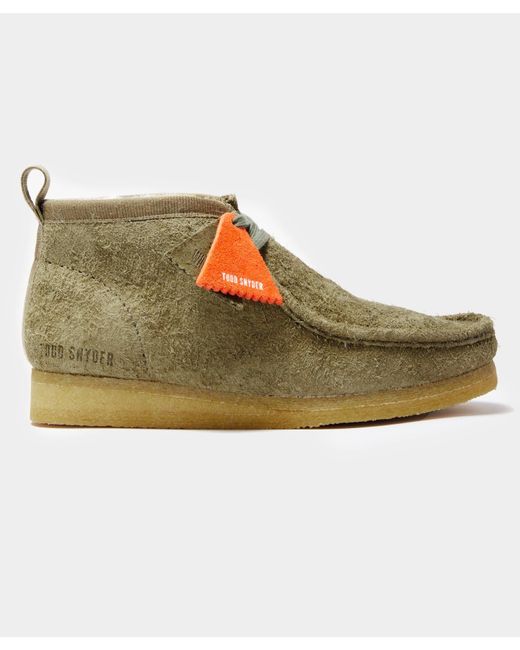 Clarks Green Todd Snyder X Shearling Wallabee for men