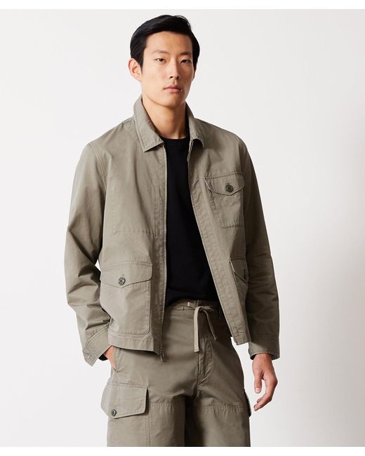Todd Snyder Brown Lightweight Cotton Military Jacket In Faded Surplus for men