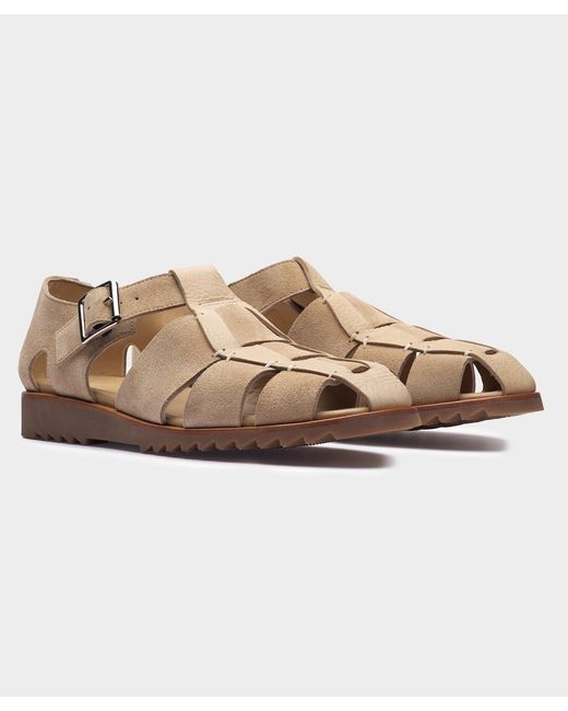 Paraboot Brown Nubuck Sandal for men