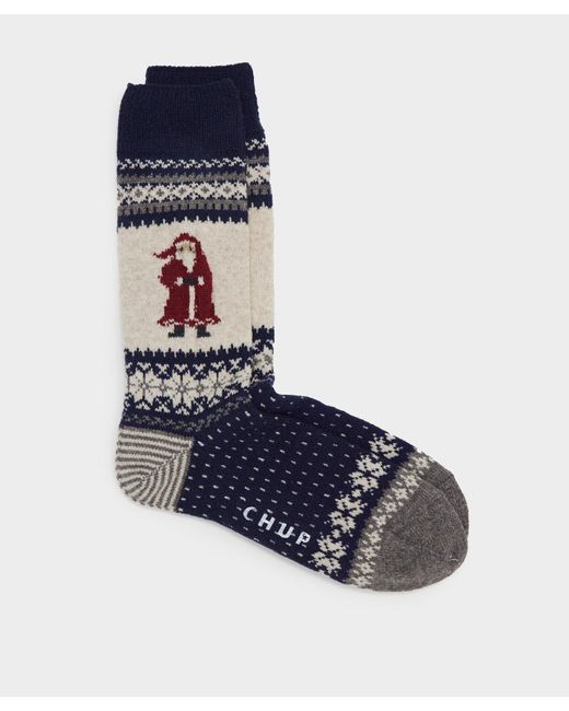 Chup Socks Blue Chup Santa Wool Sock for men