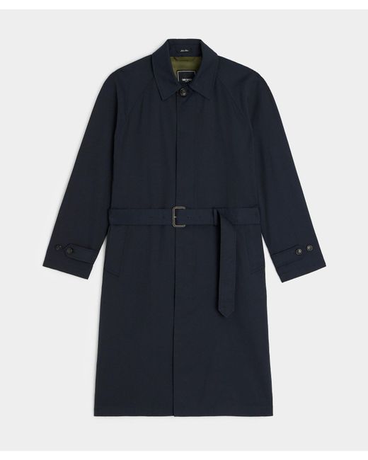 Todd Snyder Blue Italian Nylon Trench Coat for men