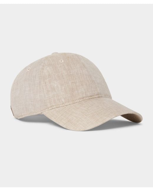 Todd Snyder Natural Linen Cap for men