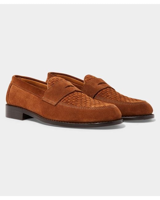 Todd Snyder + Sebago Brown Todd Snyder X Sebago Woven Ryan Loafer for men