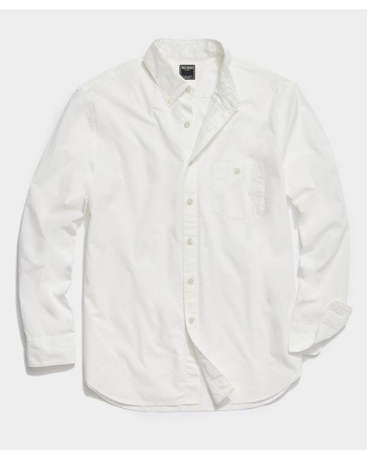 Todd Snyder White Classic Fit Favorite Poplin Shirt for men