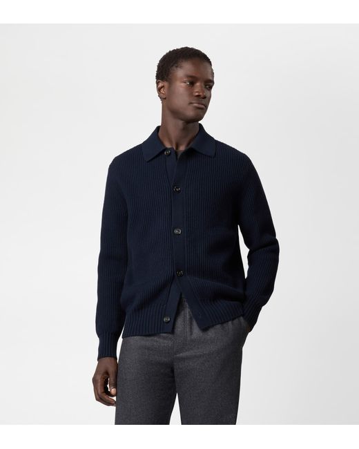 Tod's Blue Cashmere Blend Cardigan for men