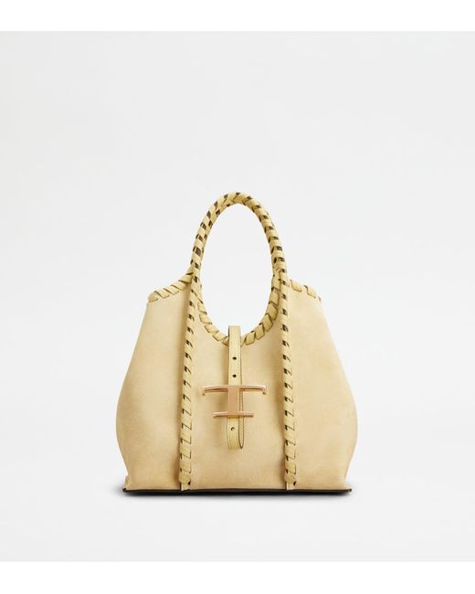 Tod's Metallic T Timeless Shopping Bag