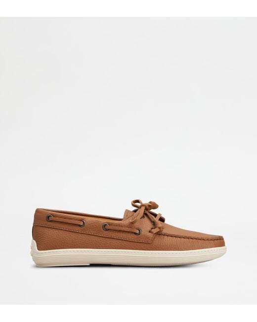 Tod's Brown Boat Shoes