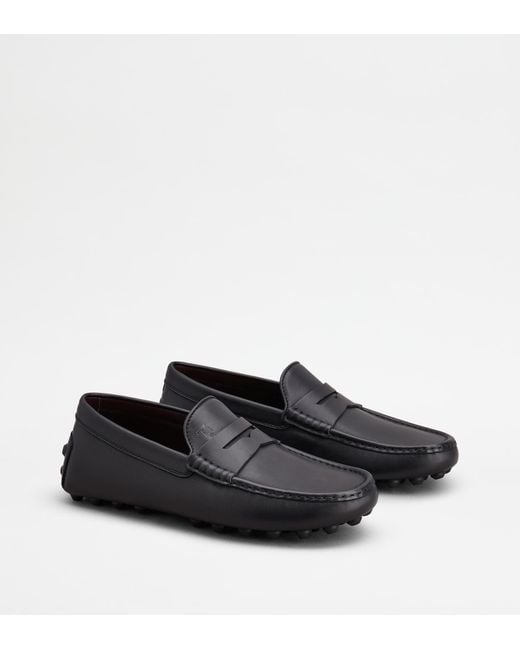 Tod's Black Gommino Bubble Loafers for men