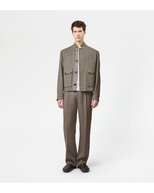 Tod's Gray Linen Blend Jacket for men