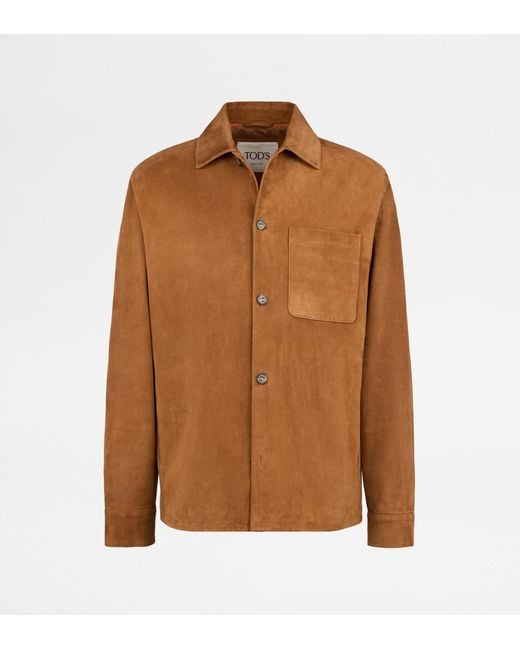 Tod's Brown Shirt Jacket for men