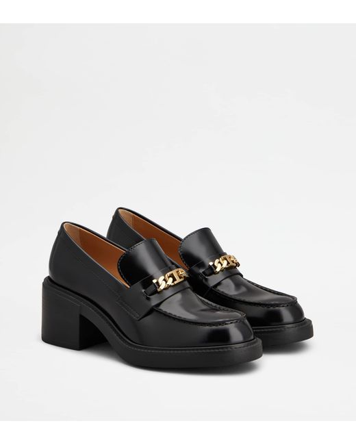 Tod's Black Loafers