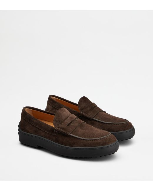 Tod's Brown Winter Gommino Loafers for men