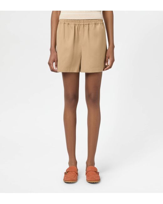 Tod's Natural Silk Blend Shorts