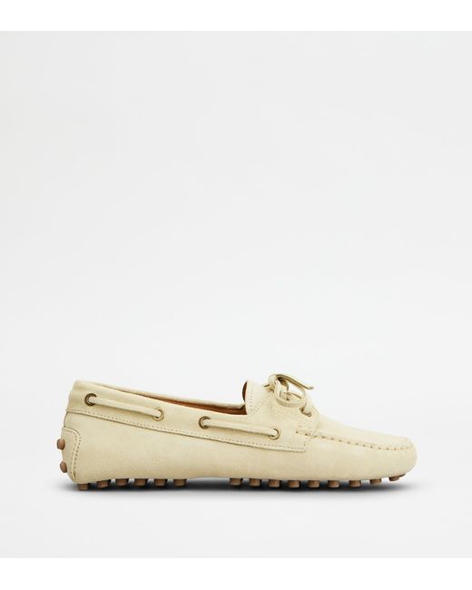 Tod's Natural Boat Gommino Loafers