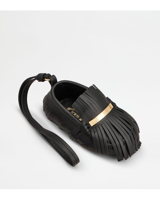 Tod's White Gommino Driving Shoe Charm