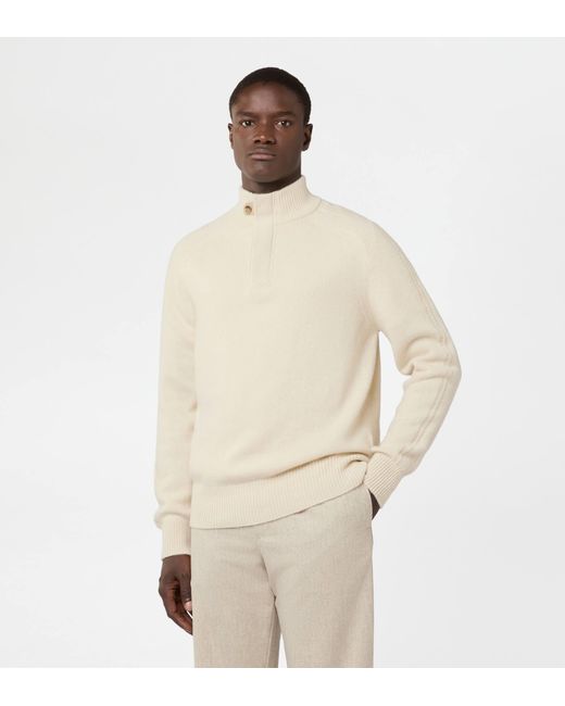 Tod's White Half Zip Pullover for men