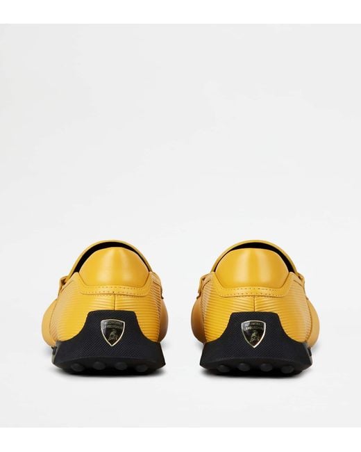 Tod's Yellow Loafers In Leather